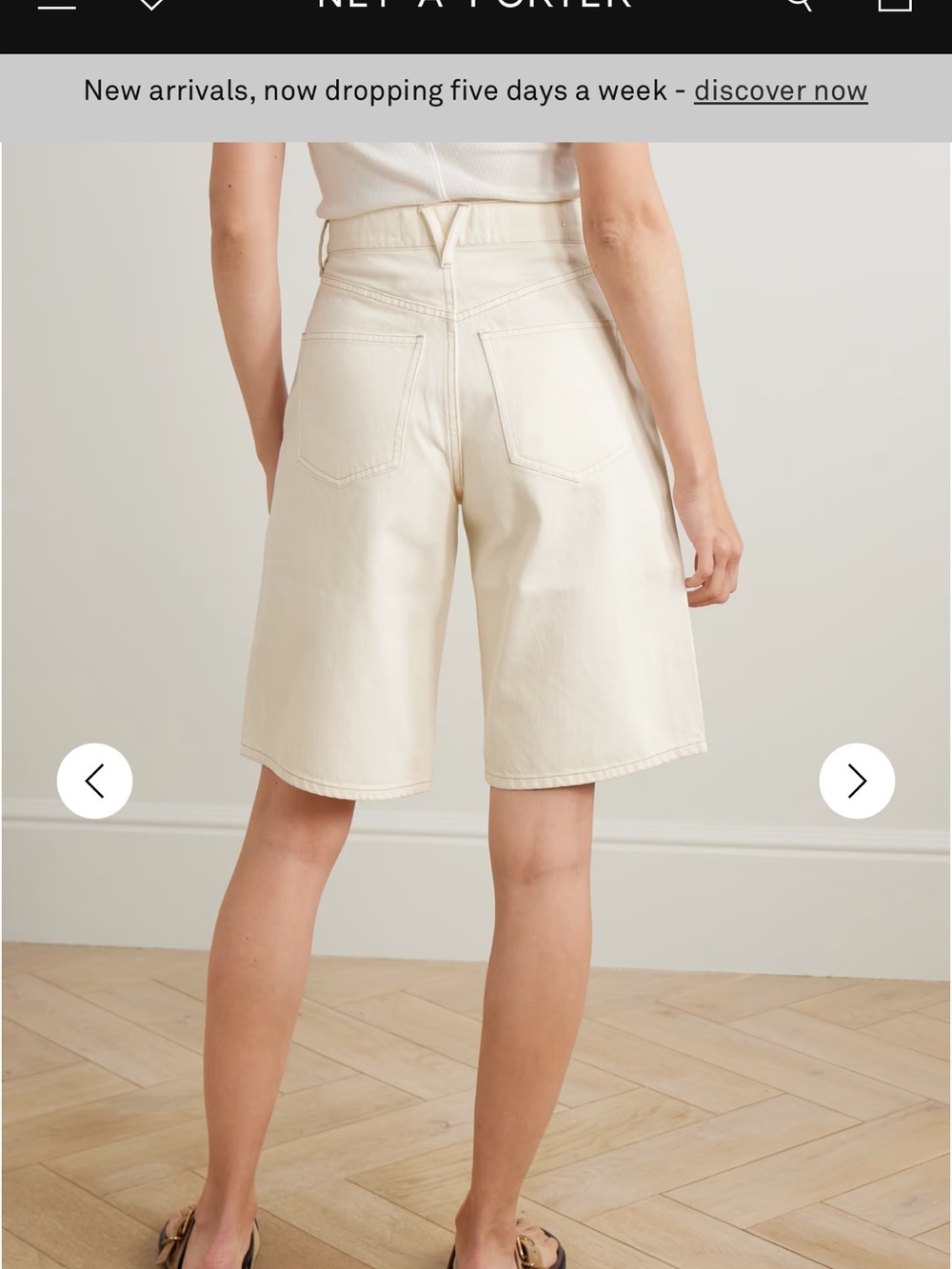 Veronica Beard Cream High-Rise Wide-Leg Bermuda Shorts - Picture 2 of 12
